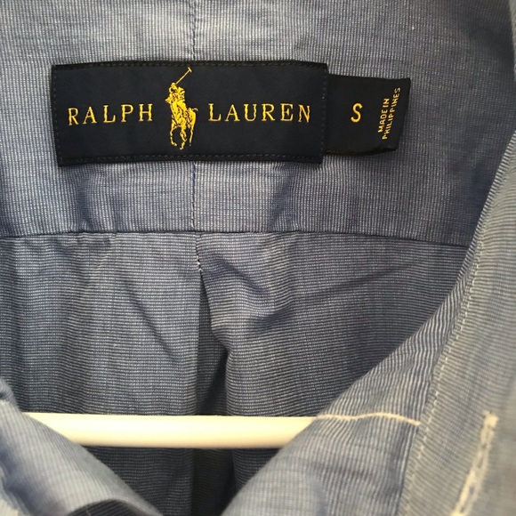 Ralph Lauren Mens Long Sleeve Button Down Blue Shirt. - Picture 4 of 5